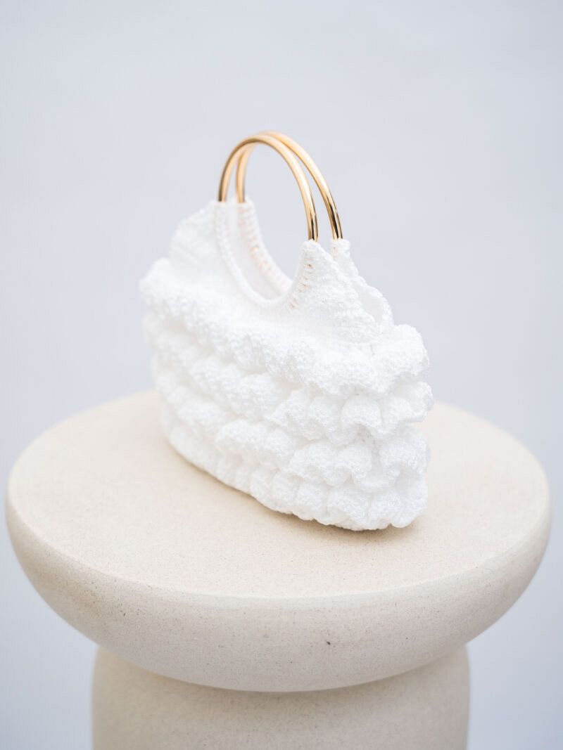 RIKA MINI CROCHET PURSE-WHITE
